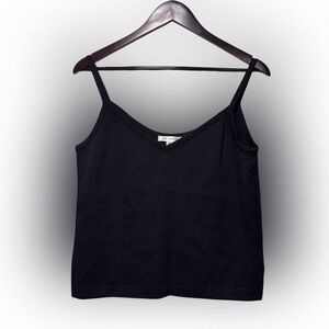 St. John Knit Stretch V Neck Camisole Tank Top Black Women’s Size Medium